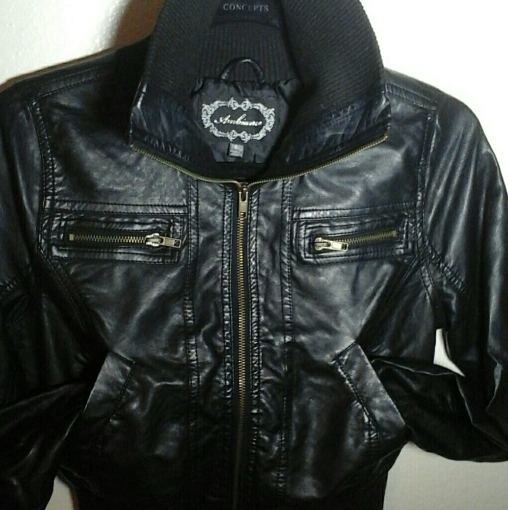 Faux leather  jacket